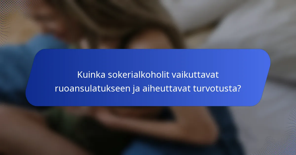 Kuinka sokerialkoholit vaikuttavat ruoansulatukseen ja aiheuttavat turvotusta?