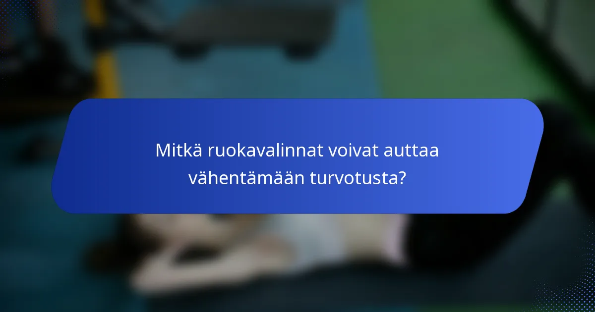 Mitkä ruokavalinnat voivat auttaa vähentämään turvotusta?